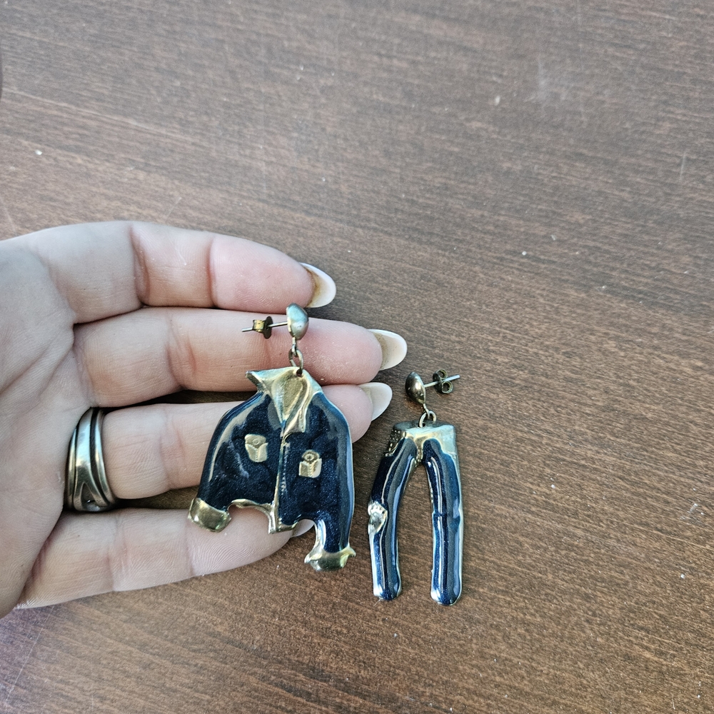 Unique Jacket and Pants Earrings
